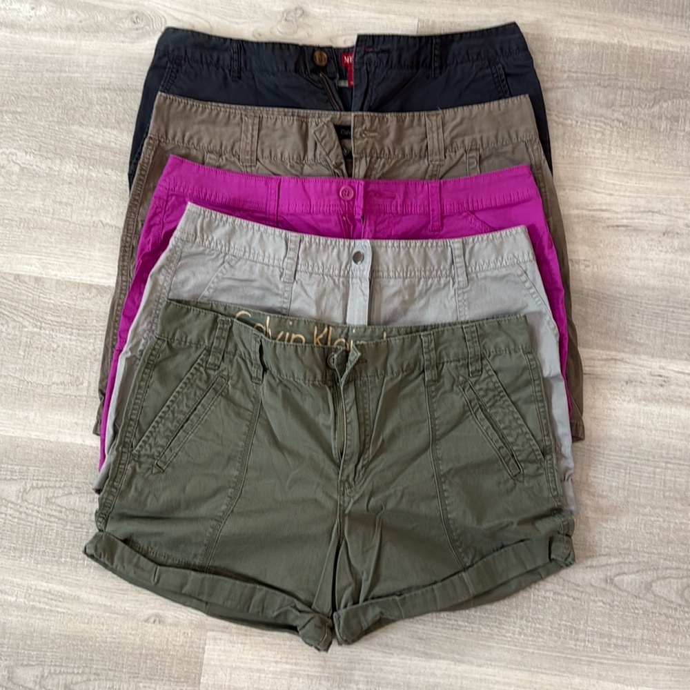Bundle of 5 Shorts Calvin Klein DKNY Merona St John’s Bay W12 W14